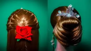 New Bun and open hair style #beauty #hairstyle 