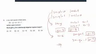 İZ EĞİTİM KURUMLARI KAREKÖK-AYT DENEME SINAVI MATEMATİK DERSİ SORULARININ ÇÖZÜMÜ-PART-1