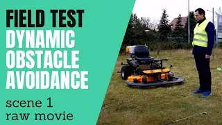 Autonomous mower - dynamic obstacle avoidance - scene 1 #unitemmower