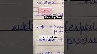 &ldquo;Subtle&rdquo; Meaning | English Vocabulary | Word of the Day [#shorts]