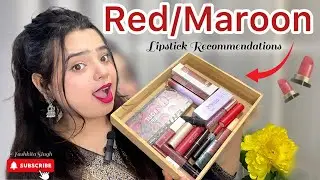 Best Red & Maroon Lipsticks for Indian Skin | Transferproof + Long Lasting💄@YashkitaSingh 
