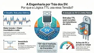 Porque a lógica TTL utiliza por padrão 5V ?