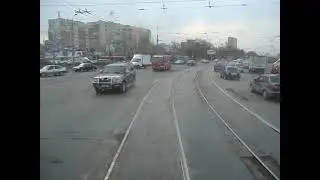 2010.04.29 Казань Трамваи Декабристов, Ленинская Дамба перед демонтажом  MOV00694