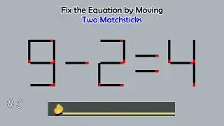 Matchstick Studio #41  | Fix the math equation by moving one or two matchsticks| Can you fix it?
