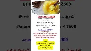 Business Ideas Telugu| Ghee Business| Business Tips | Village Business| new business Ideas
