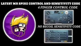 LATEST MR SPIKE CONTROL CODE AND SENSITVITY CODE BGMI 4 FINGER CONTROL CODE AND O RECOIL SENSITIVITY