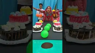 Amazing big boll roll win cake 🎂family challenge ✅️#shorts #game