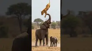 Mother Elephant protect baby Elephant  #africa #animals #babyanimal