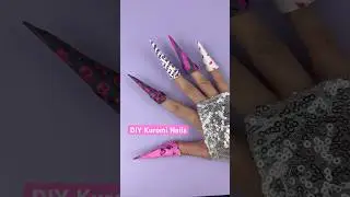 DIY Kuromi Nails 💅🖤 Paper Claws You&rsquo;ll LOVE! #kuromi #papercrafts  #craftideas #crafts