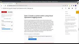 Qwiklabs: Monitor and Log with Google Cloud Operations Suite: Challenge Lab