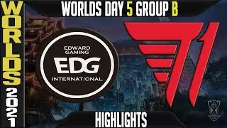 EDG vs T1 Highlights | Worlds 2021 Day 5 Group B | Edward Gaming vs T1