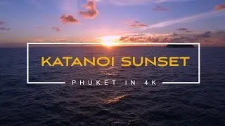 Thailand. Phuket. Sunset Kata Noi Beach. July 2016. 4k video.