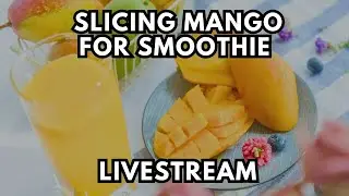 SLICING RIPE MANGO FOR SMOOTHIE IS THE BEST ASMR #asmrsounds #satisfying #cuttingsounds