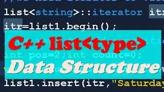 Short lecture 2: C++ STL list data structure example. push_front, insert, pop_back examples