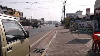Walking to Chao Fa Ngum Park, in Vientiane, Laos