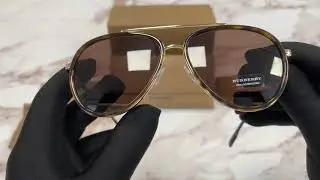 Burberry Sunglasses Model-Oliver B-3125 Color-101773 Gold Havana-Dark Brown Lenses