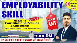 &ldquo;ITI Employability Skills Live Class 05 | ITI Exam 2026 Class | ES का पूरा प्रश्न यहीं से आएगा&rdquo; #iti