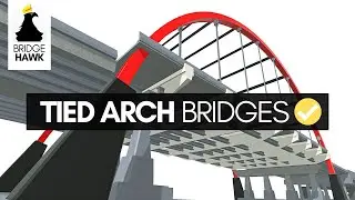 Tied Arch Bridge 3D model || Bridge Engineering