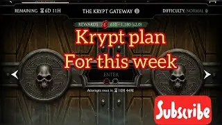 Krypt plan for this week #mkmobile