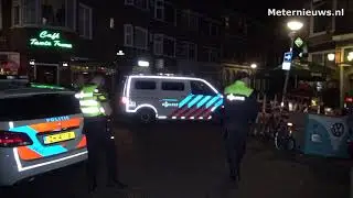 Veel politie in binnenstad Groningen na rellen Duitse supporters in Groningen