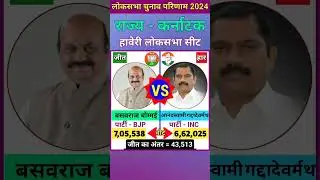 हावेरी (कर्नाटक) लोकसभा चुनाव 2024 परिणाम Haveri (Karnataka) Lok Sabha Election 2024 Result #shorts