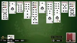 Spider Solitaire F gameplay on ps5.