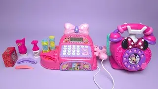 Disney Minnie Mouse Cash Register Telephone Set Satisfying with Unboxing Toys Collection ASMR #895