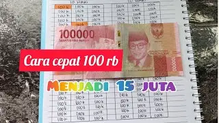 tantangan menabung 100 rb || hasilnya 15 juta dengan cepat