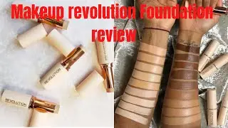 Makeup Revolution fast base stick foundation l review and demo How is it for combination skin