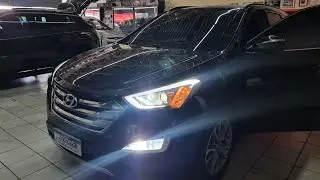 Hyundai Santa Fé 2014 Led H8+ Led H7 + Led H27 Milha/Ato/Luz De Curva + Led Ré + Central Multimídia