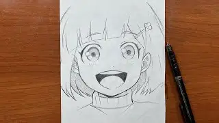 رسم سهل | تعلم رسم بنت انمي كيوت خطوة بخطوة