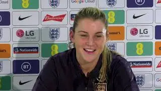 England Women 20-0 Latvia | Lauren Hemp & Alessia Russo | Post Match Press Conference