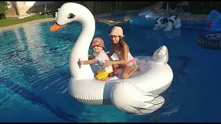 Havuzumuza kuğu geldi. Deniz anası geldi Elif ile Eğlenceli Video #EvdeKal #SendeOyna #SendeYap