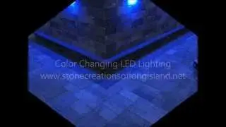 Cambridge Pavingstone Outdoor Kitchen w/ Color Changing LED Lighting