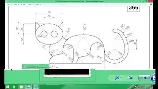 AutocAD 2D Practice Drawing \ Basic Tutorial\ Cat draw in AutoCAD \ Rashad sarfraz