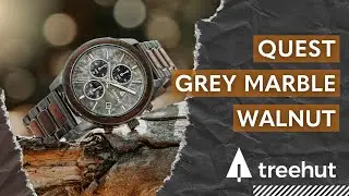 Quest Grey Marble Walnut: The Action-Ready Men’s Wooden Chronograph Watch