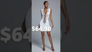 Vlada Embellished Mini Cocktail Dress White | Bridal dress | #Shorts #youtubeshorts