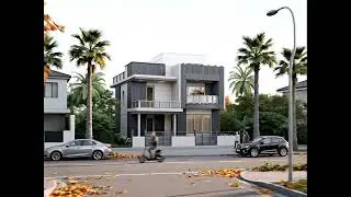 30 &times; 35 ft House &mdash; Modern House Elevation by Urbanera Builders