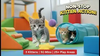 Kitten Therapy ADORABLE Kittens Playing in 4K (Relaxing Cat Sounds & Music)