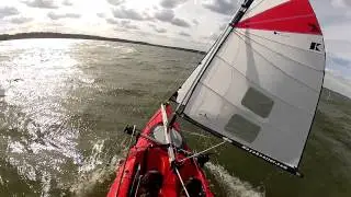 Kayak Sailor Sail on a 13ft kayak,  Lake Livingston Texas