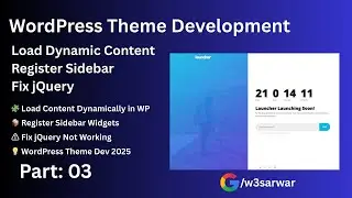 WordPress Theme Development | Load Dynamic Content | Register Sidebar | Fix jQuery | Part 03