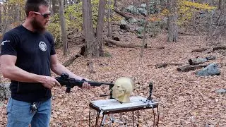 9mm Point Blank vs Ballistic Gel Human Head !!!
