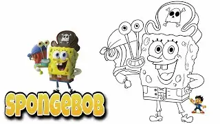 How to Draw Pirate SpongeBob & Pirate Gary #spongebob #drawing #howtodraw 