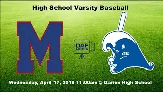 Darien Varsity Baseball vs. Brien McMahon