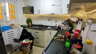 إتحديت الكسل 🌧️ والبرد وقومت نظفت مطبخى بعمق