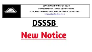 DSSSB ASSISTANT TEACHER NURSERY POST CODE 43/21 NOTICE