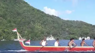 Traditional welcome in Banda Islands, Moluccas, Indonesia