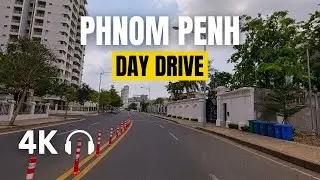 Cambodia Relaxing Drive- Phnom Penh Sen Sok | 4K HDR