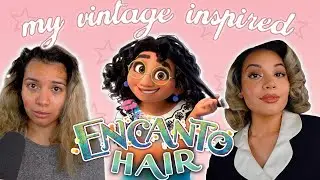 ENCANTO MIRABEL INSPIRED HAIR TUTORIAL | VINTAGE WAVES | *ft acne, pin curls, and a cute potato*