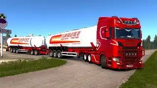 Ets2 1.54 | Feldbinder Double Trailer | Scania S770 Realistic Driving | POV 4K
